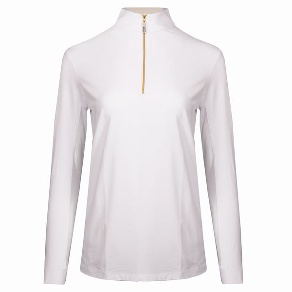 Tailored Sportsman Ice fil Long Sleeve Ladies Quarter Zip - White